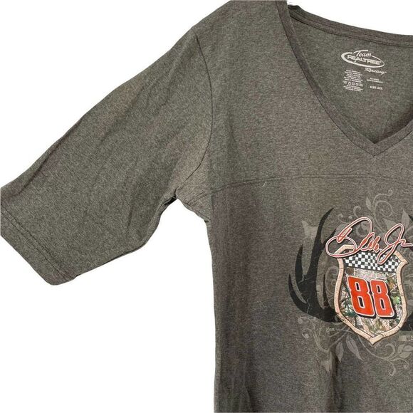 Real Tree Nascar Dale Jr 88 V-Neck T-Shirt Short Sleeve 2XL Racing Casual Shirt - Picture 3 of 5